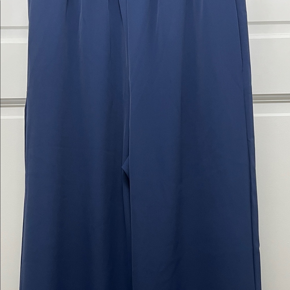 MELLODAY Deep Blue Sleeveless Tank Top & Wide Leg Trouser Pants Set - Size Small - Picture 8 of 16